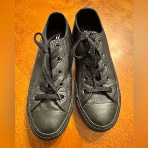 Black leather converse